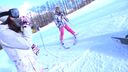 Pick up two beautiful gals on the slopes! Invite me to the villa and have an College girl amateur sex video Personal shooting