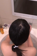 【個撮】黒髪清楚JD19歳 激ピストン後お風呂でパイズリ