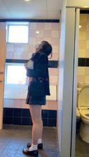Amateur selfie, active! This is the last video of the uniform in high school! I thought no one would come in the toilet of the game center, so I lowered my pants to the knees and masturbated with a, and my aunt came in and saw me, which was the worst、、、