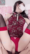 【1080P】Sex experience with a beautiful woman in cheongsam and black stockings