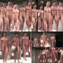 [Naked Show] Macho model full chin walk!
