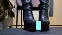 [POV] Bootjob with leather knee high boots!