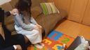 Married woman who endures while continuing to believe in her husband [Individual shooting] on a play mat playing with both children, impregnation vaginal shot