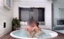 Secretly filming a couple flirting in an open-air bath