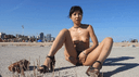 [COS] 해변에서 노출증이 있는 변태 한국 여성...!