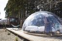 You can see it from the outside! Exposed glamping ♪ with clear dome tent