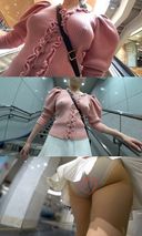 【Yuina (1)】 [Secret in the skirt] Paisla breast pochi ☆ Nipple bing braless walk!!