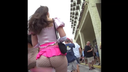 코스플레이어 여성 팬티 스타킹 엉덩이! 전체 보기에 거리에 낮은 독수리!