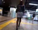 [火車面對面的潘奇拉107]☆三角區觀察記錄/膝蓋高的絲襪妹妹！！