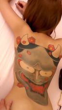 [Female dominance] Hannya tattooed yakuza-style beauty (20 years old) attacked and vaginal shot in cowgirl position * Limited