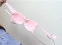 【Underwear fetish】Observe the bra intently ☆ Pink bra ♪ with a pattern from the front to the back