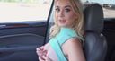 A blonde beauty who asked me to take a car to Miami exposes her naughty appearance in return and has car sex