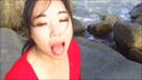 (None) Outdoor removal of a black-haired beauty (facial cumshot & in the mouth)