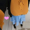 【Nカップ】着衣爆乳 人気だったオレンジお洋服でもう一回っ…「おすわりぶるるんっ」もしっかりっ♪