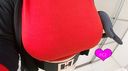 [N cup] Clothed huge breasts I grabbed big soft "gugged" ♪ with bright red knit