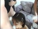 A petite CHINA girl who blows a foreign uncle's dick and squirms
