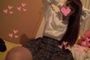 [Black hair uniform beautiful girl] Live chat masturbation leak