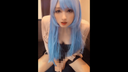 【Individual shooting】Video of the daughter of a mysterious man with blue hair masturbating