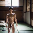 Men's Nude Photo Collection Japanese-style Room × Beautiful Man