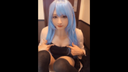 【Individual shooting】Video of the daughter of a mysterious man with blue hair masturbating