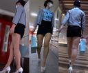[Train face-to-face panchira 113] ☆ Triangular zone observation record / ultra-short miniskirt OL sloppy beautiful legs!