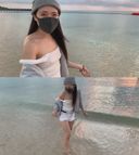 [Personal shooting] Play in the sea with your girlfriend and then in the nearby toilet #Icharabu Gonzo (amateur) * There is a review bonus
