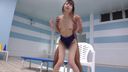 [Personal shooting] Fair-skinned and angelic Chiku ● University swimming club "Mana-chan" I'm cumming in raw sex in the pool I ♥ use for practice