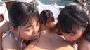 [Amateur] I play pranks on bikini beauties on a boat ♡ with bikini beauties (laughs)