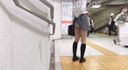 [It's a selfie for 2nd year ♡ of private school] It's panchira & masturbation at the station, when I was flipping up my skirt and masturbating even though there were many people, I was scared that a man grabbed my arm at the end ...