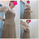 [Fitting room / small camera peeping] Hidden photo of a beautiful woman who looks good in autumn color check dress (mp4)