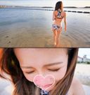 I put a remote-controlled vibrator on my cute girlfriend and went to the sea 〈Amateur〉 * There is a review privilege