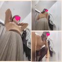 [Peeping into the fitting room] Hard beauty who looks good in leather jeans / Black T-back under pantyhose! （mp4）