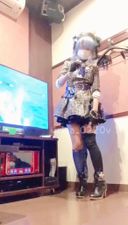 【Selfie】I wore a virtual idol "Hoshigai Suisei" cosplay and sang karaoke. I masturbated by panchira in the middle of the song and rubbing the microphone against the beans during accompaniment ...