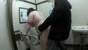 【Fat】Standing back with graffiti meat toilet in public toilet [Chubby]
