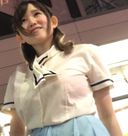 [No inside! ] A huge breasts J-cup teenage girl working at a Shibuya maid café was tricked into a photo session and forcibly inserted. Finally, unauthorized vaginal shot [leakage]