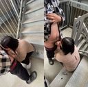 病院代が払えなくて、病院の駐車場の階段にてちんちん舐める可哀想な女の子www