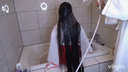 "Super Long Hair Priestess Mitsuami Last Hair Fetish Sex Dedication" ★ The first and last 150cm super long hair tip cut is also included ♡ After sexual offering in Miko cosplay, finish with the last nipple licking while being shampooed