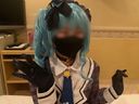 It's so cute! Beautiful amateur cosplayer Vtuber Cos glovejob I messed up ...