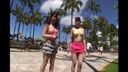 【Exposure】Two busty older sisters strolling in micro bikinis