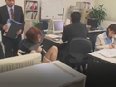 Office lady, humiliated by colleagues. The risk of mistakes at work is abnormally high w