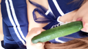 【Amateur / Uncensored】Sailor Suit Vegetable Masturbation