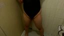 Competitive swimsuit, forced in the toilet of a certain spa