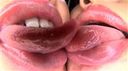 Erotic lips lesbian kiss