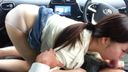 [Completely amateur] I had a healing 23-year-old kindergarten teacher give me a in the car! 【Personal Photography】