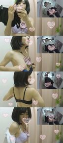 Can this mystery be solved...? Kana ~ Ri cute little jime ~ ● Trying on a bra while wearing "only a ribbon" My shop's fitting room 78