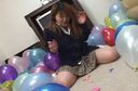 【Fetish】Uniform girls playing with balloons! !!　1