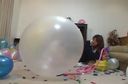 【Fetish】Uniform girls playing with balloons! !!　2
