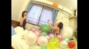 【戀物癖】競技泳裝女孩玩氣球！ ！！　