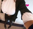 [O cup] Clothed big breasts Button-chan is cute ... Blouse video ♪ with big