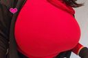 [O cup] Clothed big breasts Big ♪ with bright red clothes that were not worn outside